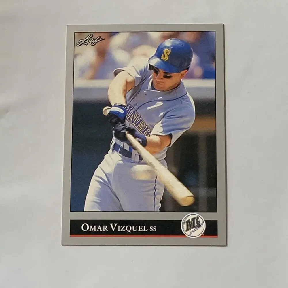 1992 Leaf Omar Vizquel Seattle Mariners Baseball Card #265 Series 2